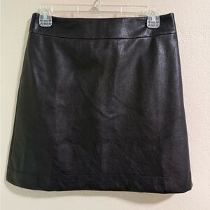 J.Crew Black Faux Leather Mini Skirt Size 4
